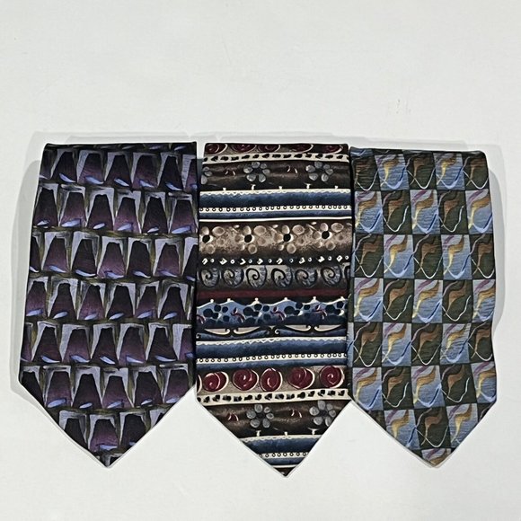 J. Garcia Other - 3 Jerry Garcia Grateful Dead 100% Silk Ties 1996 Hieroglyphics Col. 25 Abstract